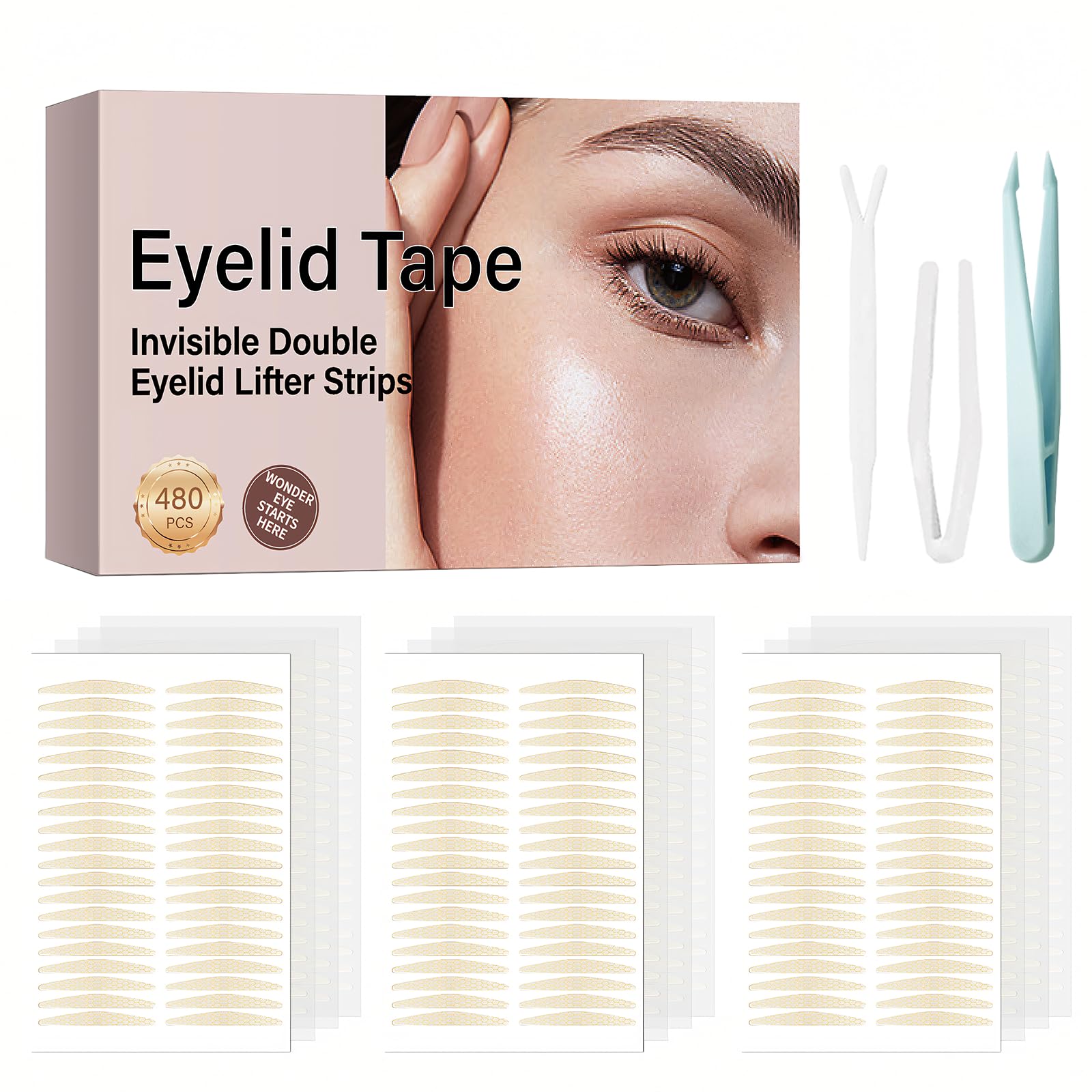 MAYCREATE® 480Count Eyelid Tape, Eyelid Lifter Strips MAYCREATE® 480Count Eyelid Tape, Eyelid Lifter Strips